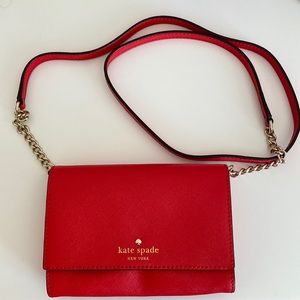 Kate Spade Cedar Street Cami Leather Crossbody Clutch OS